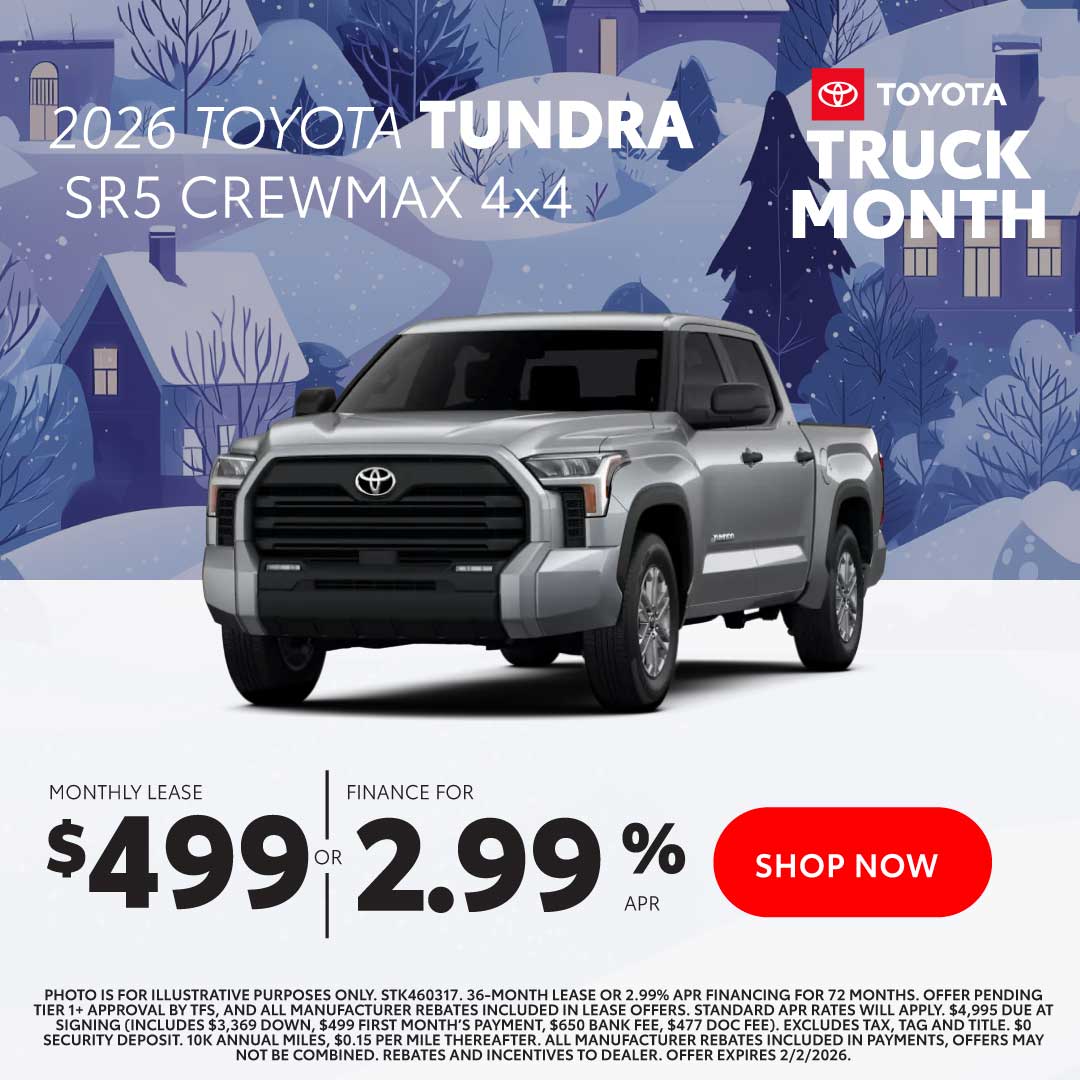 Sloane Toyota of Glenside Facebook ad: All new Toyota's available to test drive today…