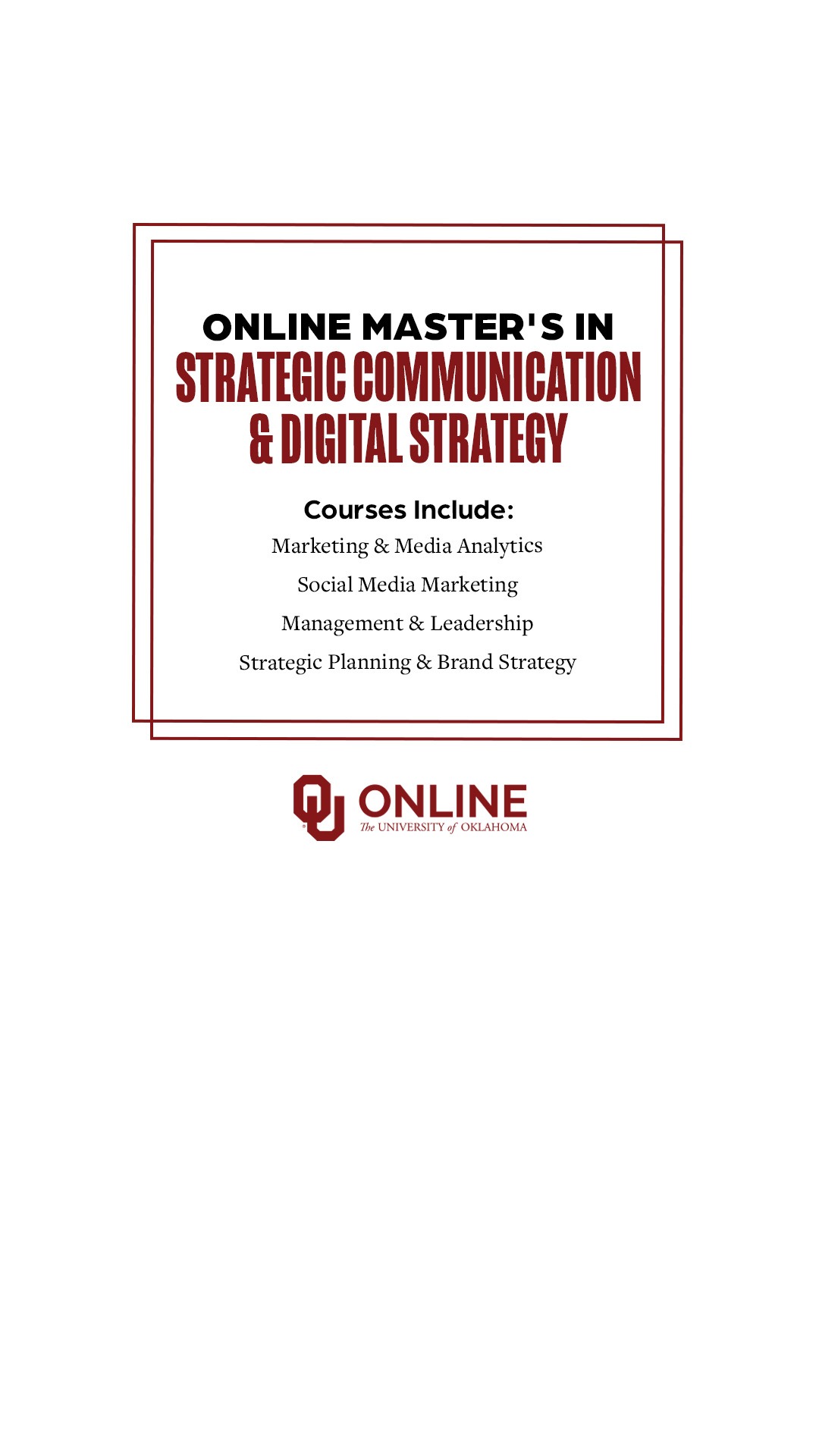 The University of Oklahoma Online Facebook ad