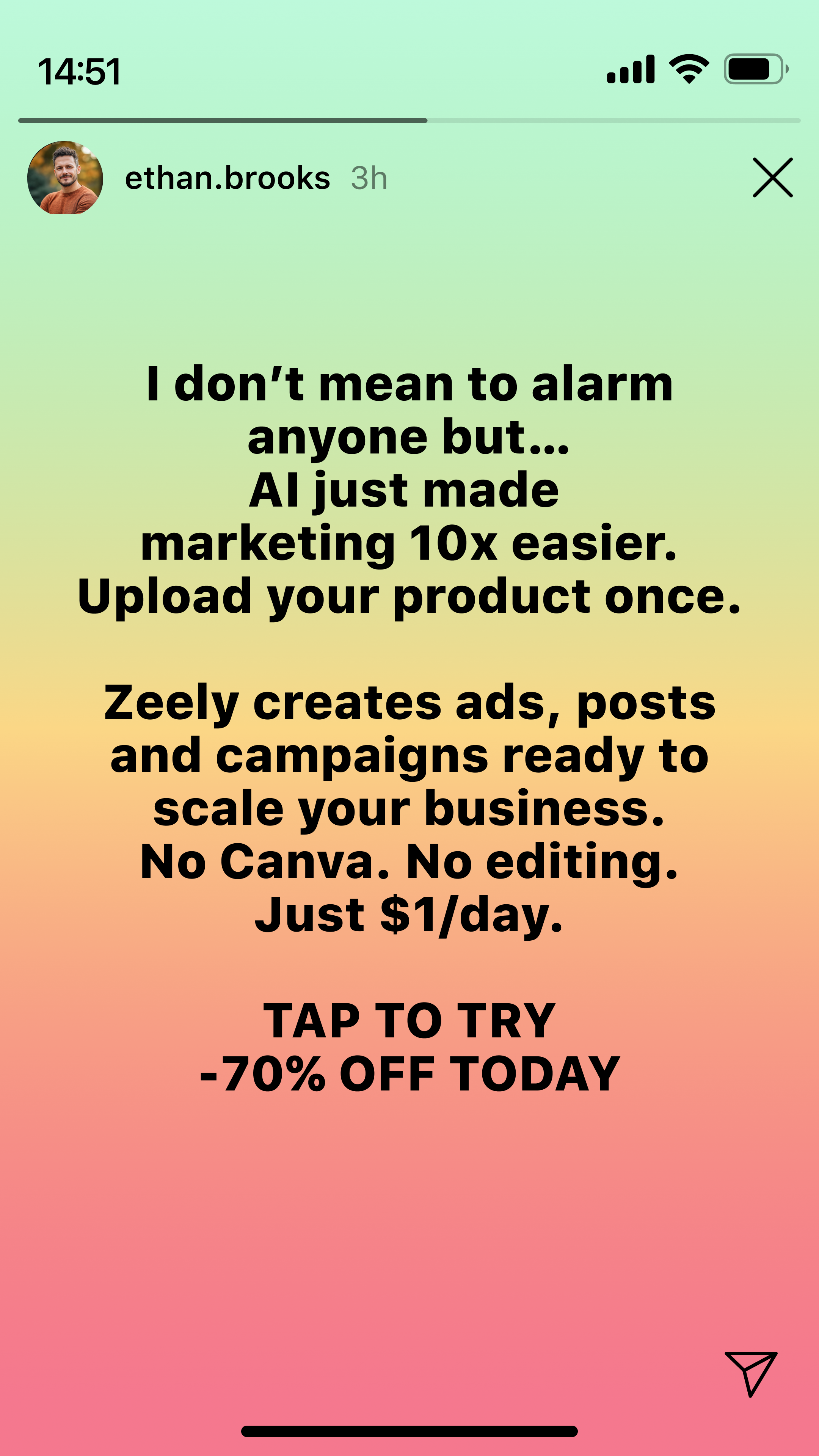 Zeely Facebook ad