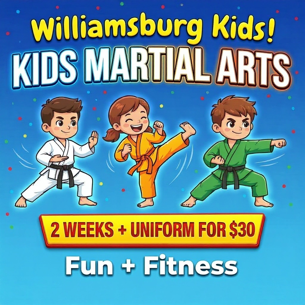 Baeplex Facebook ad: Kids Martial Arts, 2 Weeks + Uniform for $30