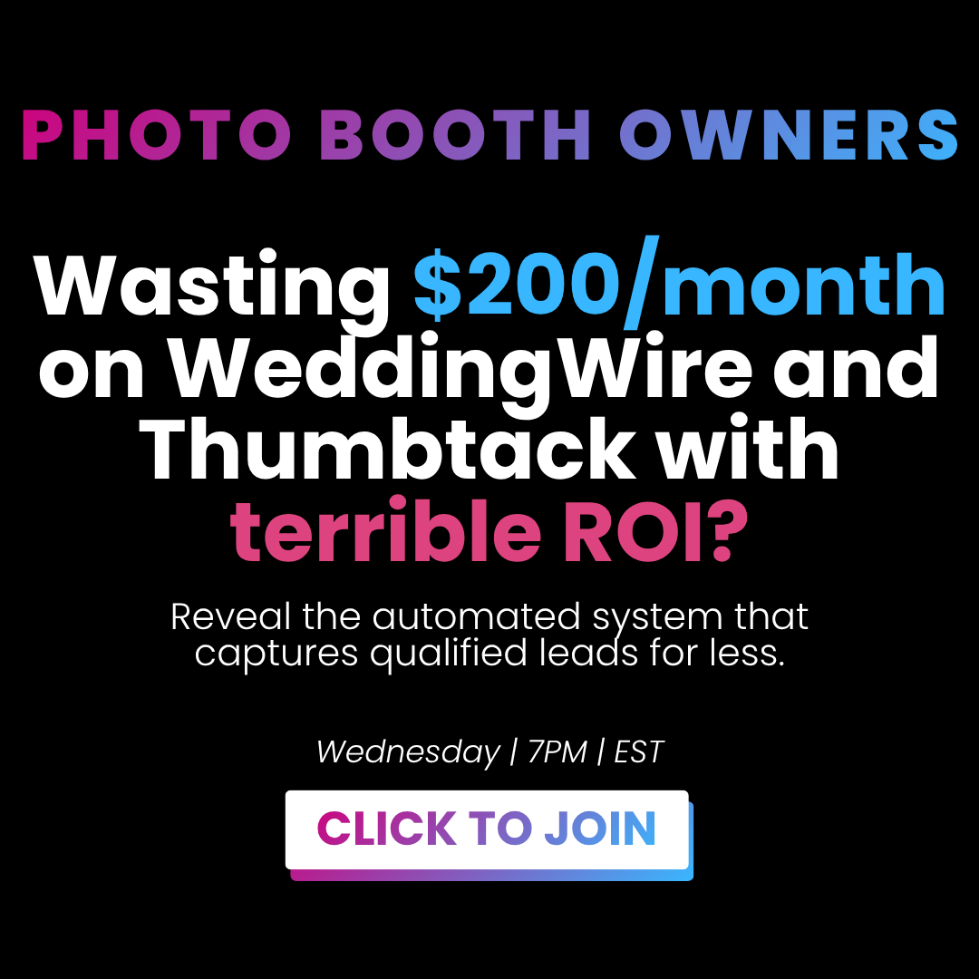 Photo Booth International Facebook ad: Join 100+ Smart Photo Booth Owners