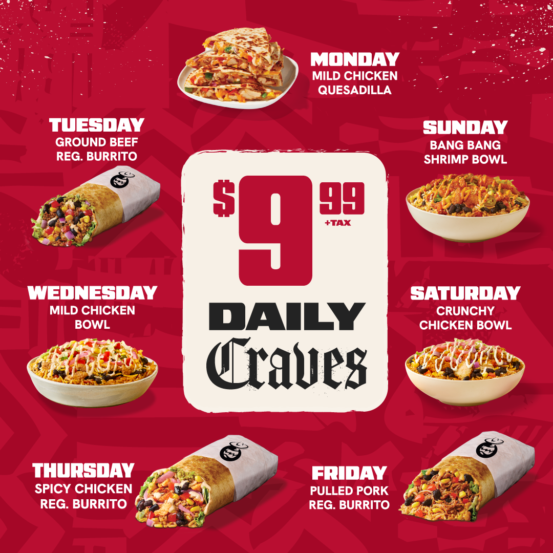 BarBurrito Canada Facebook ad: Daily Craves For $9.99