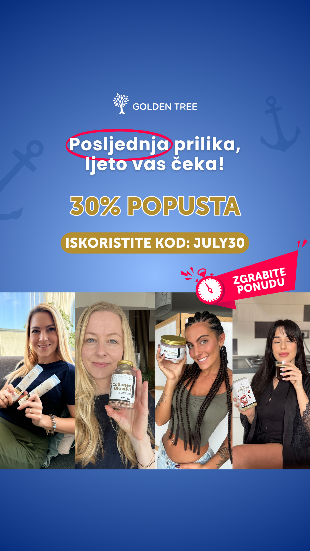 Golden Tree Hrvatska Facebook ad: Ljetni favoriti 30 % povoljnije