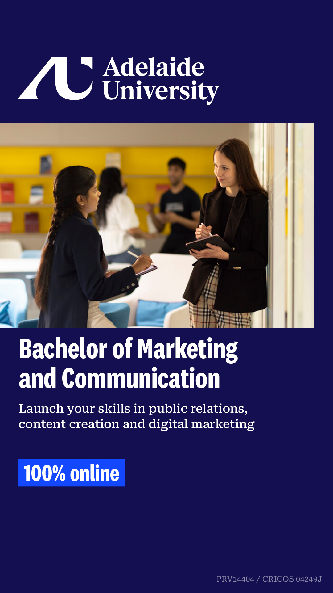 Adelaide University Facebook ad
