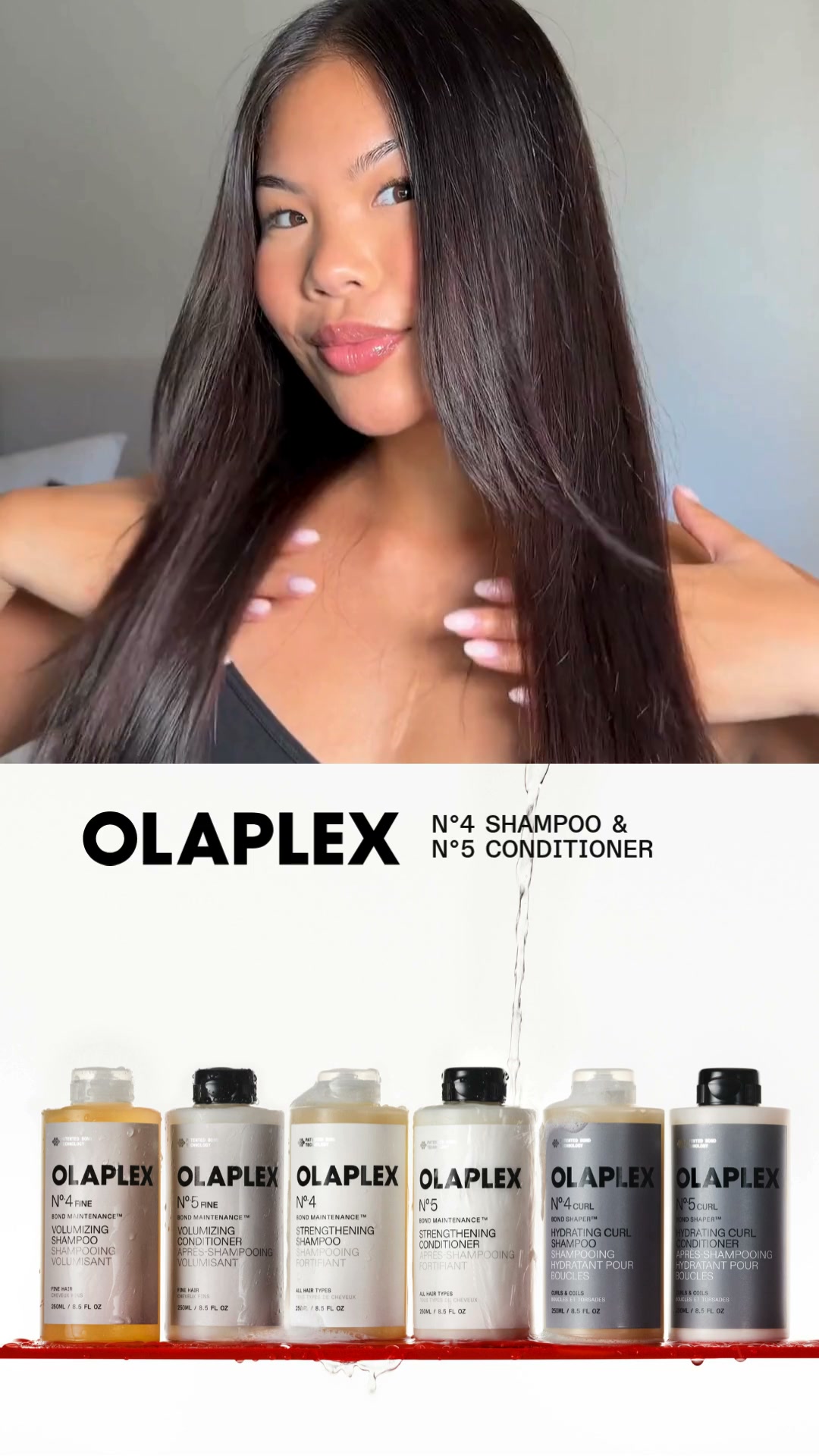 Olaplex Facebook ad: Stronger Hair With Every Wash