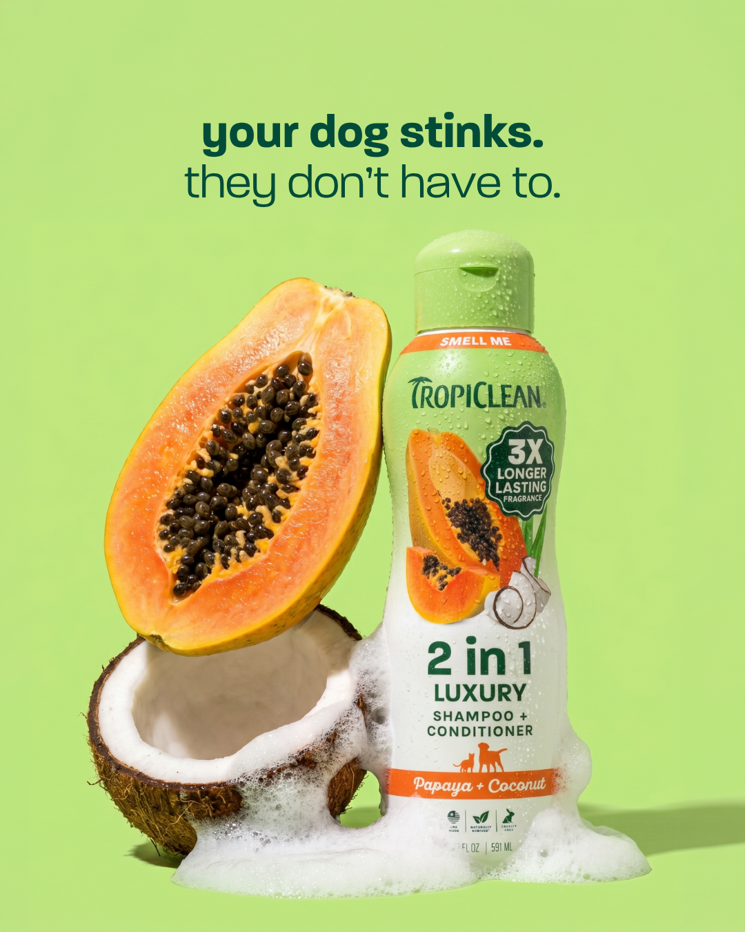 TropiClean Pet Products Facebook ad: My Dog Has Never Smelled Better