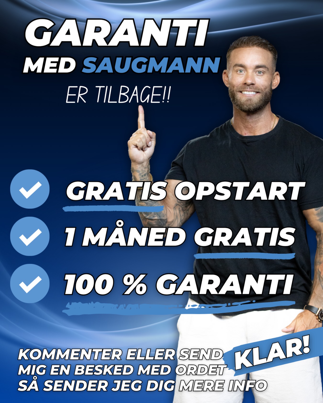Saugmann Fitness Facebook ad: Hele januar = Gratis