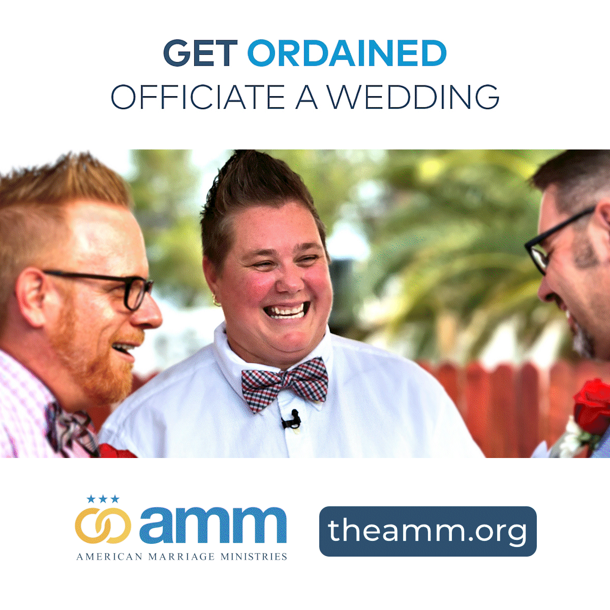 American Marriage Ministries Facebook ad from Sep 10, 2025