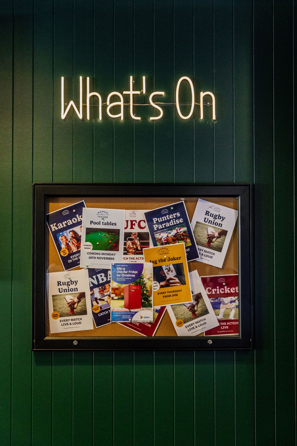 Mango Hill Tavern Facebook ad: Game On!