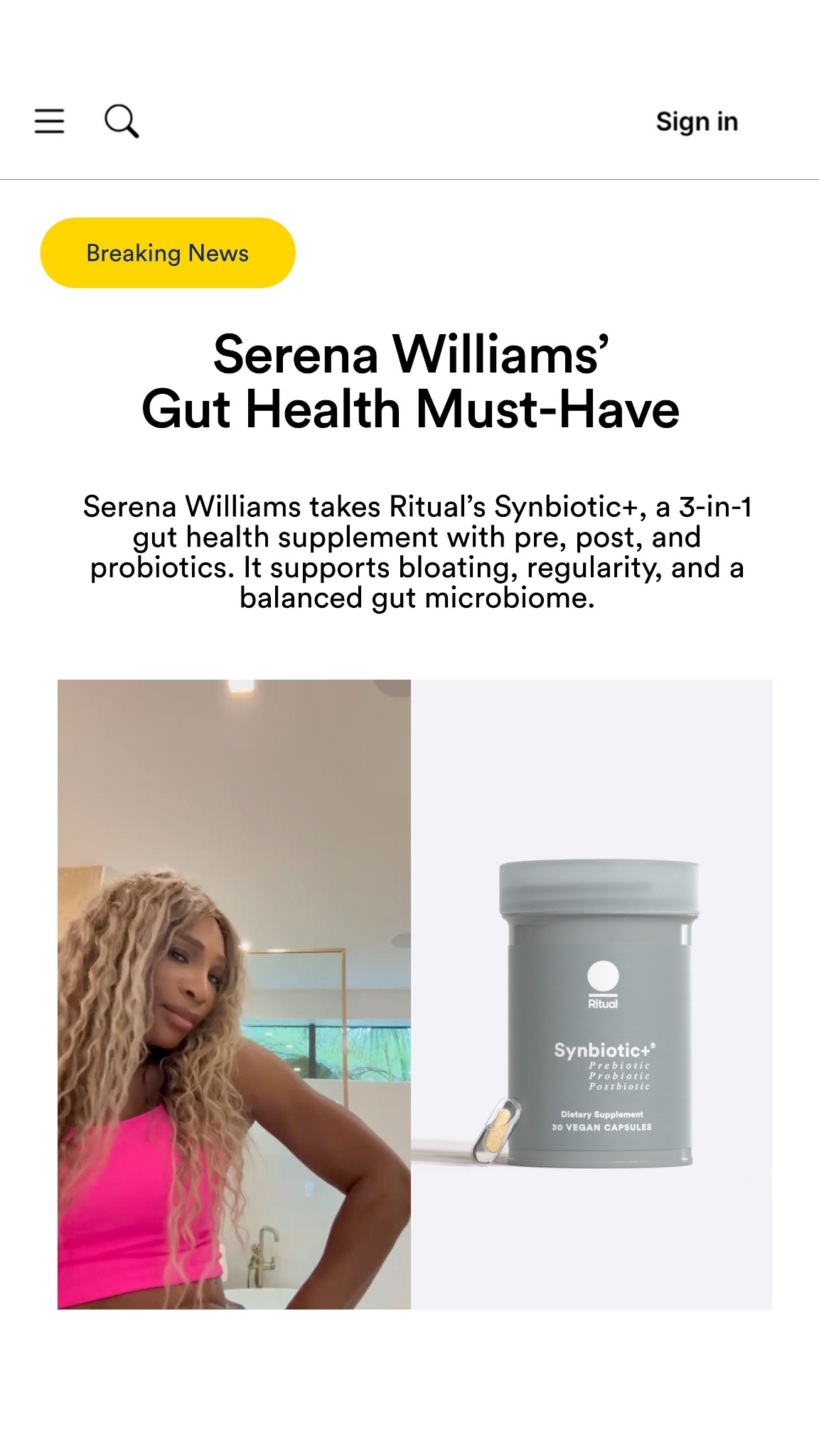 Ritual Facebook ad