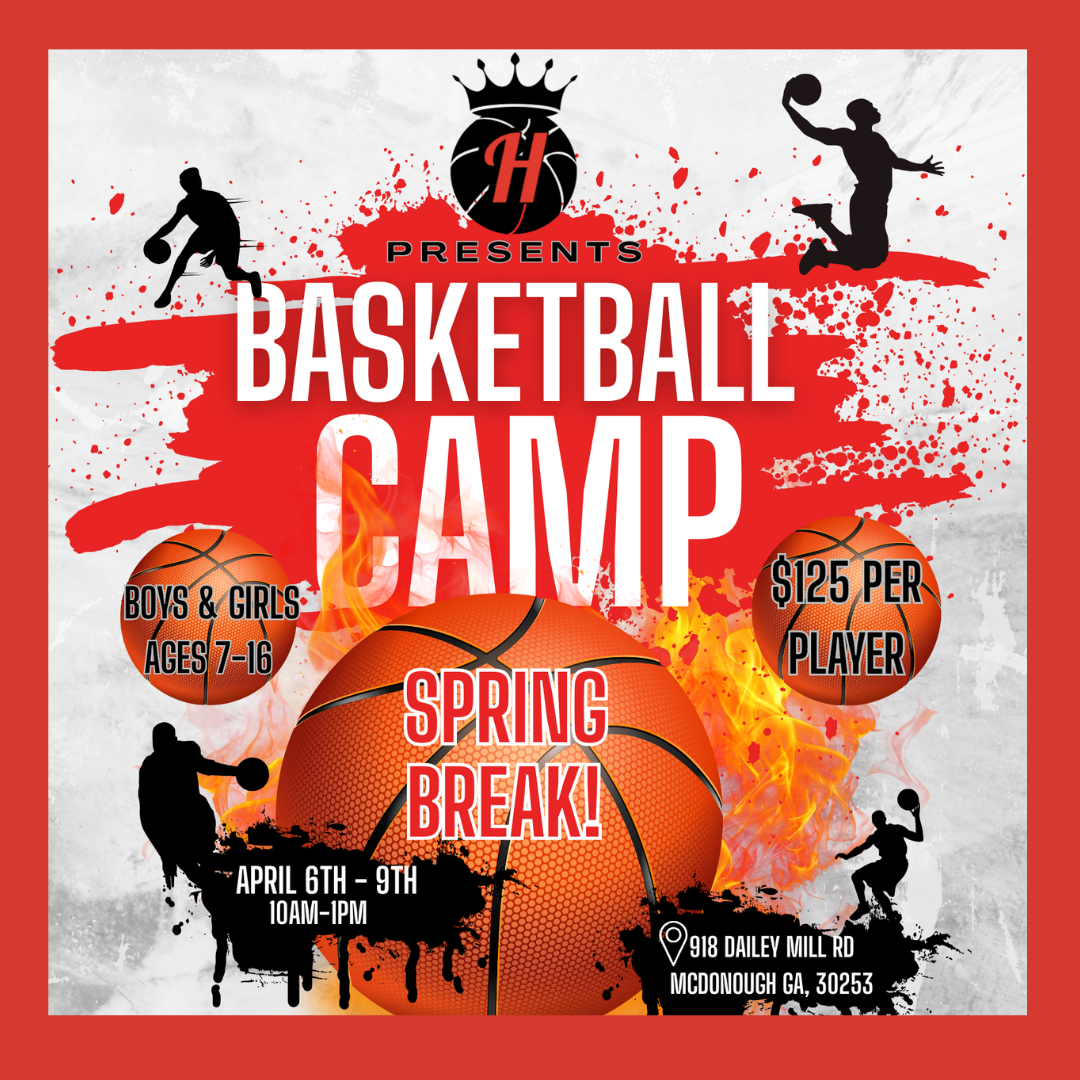 Hawkins Athletics LLC Facebook ad: April Basketball Spring Camp in McDonough