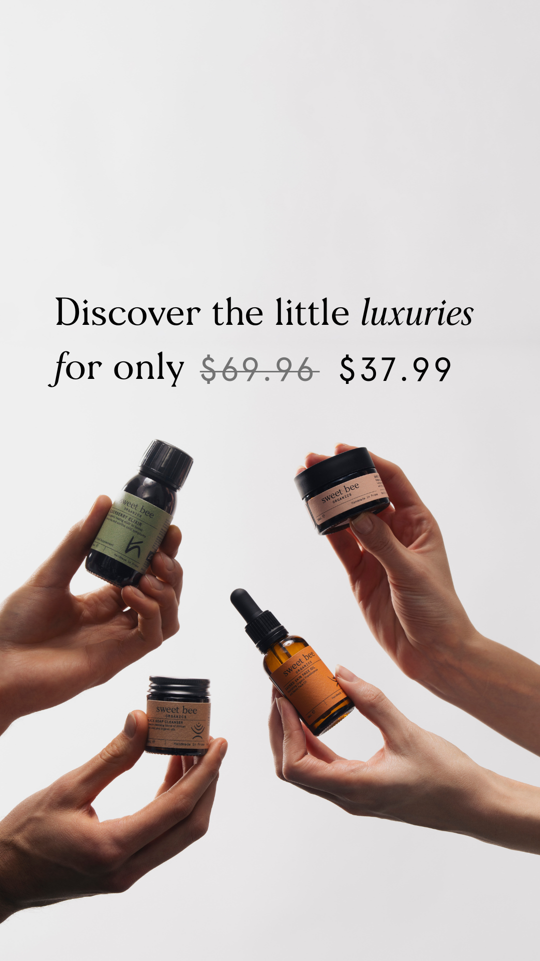 Sweet Bee Organics Facebook ad