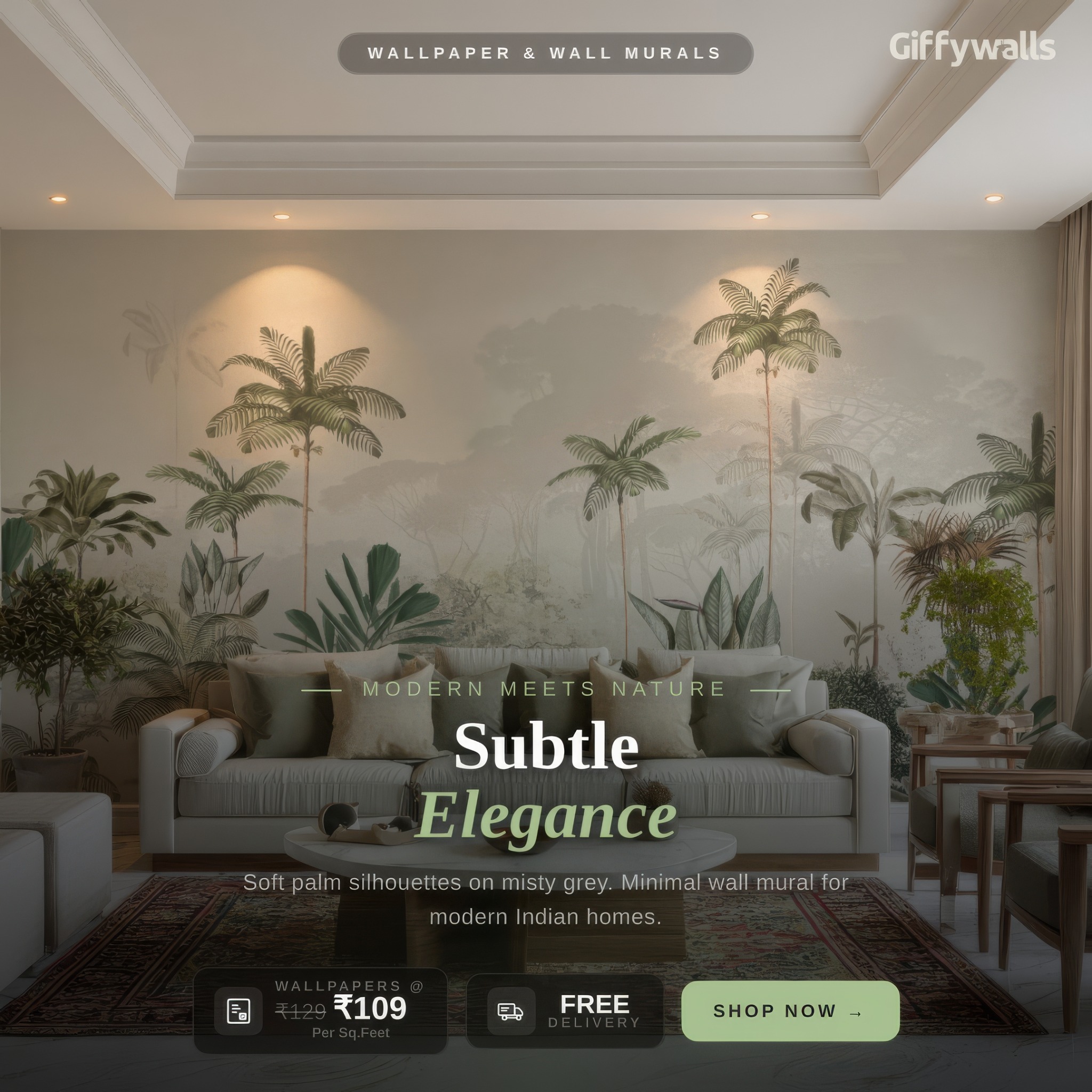 Giffywalls_in Facebook ad: Hariyali Collection Bring Fresh Greenery to Your Walls