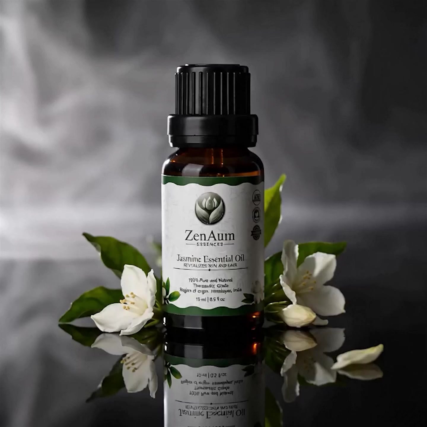 ZenAum Essences Facebook ad: Pure Jasmine Essential Oil