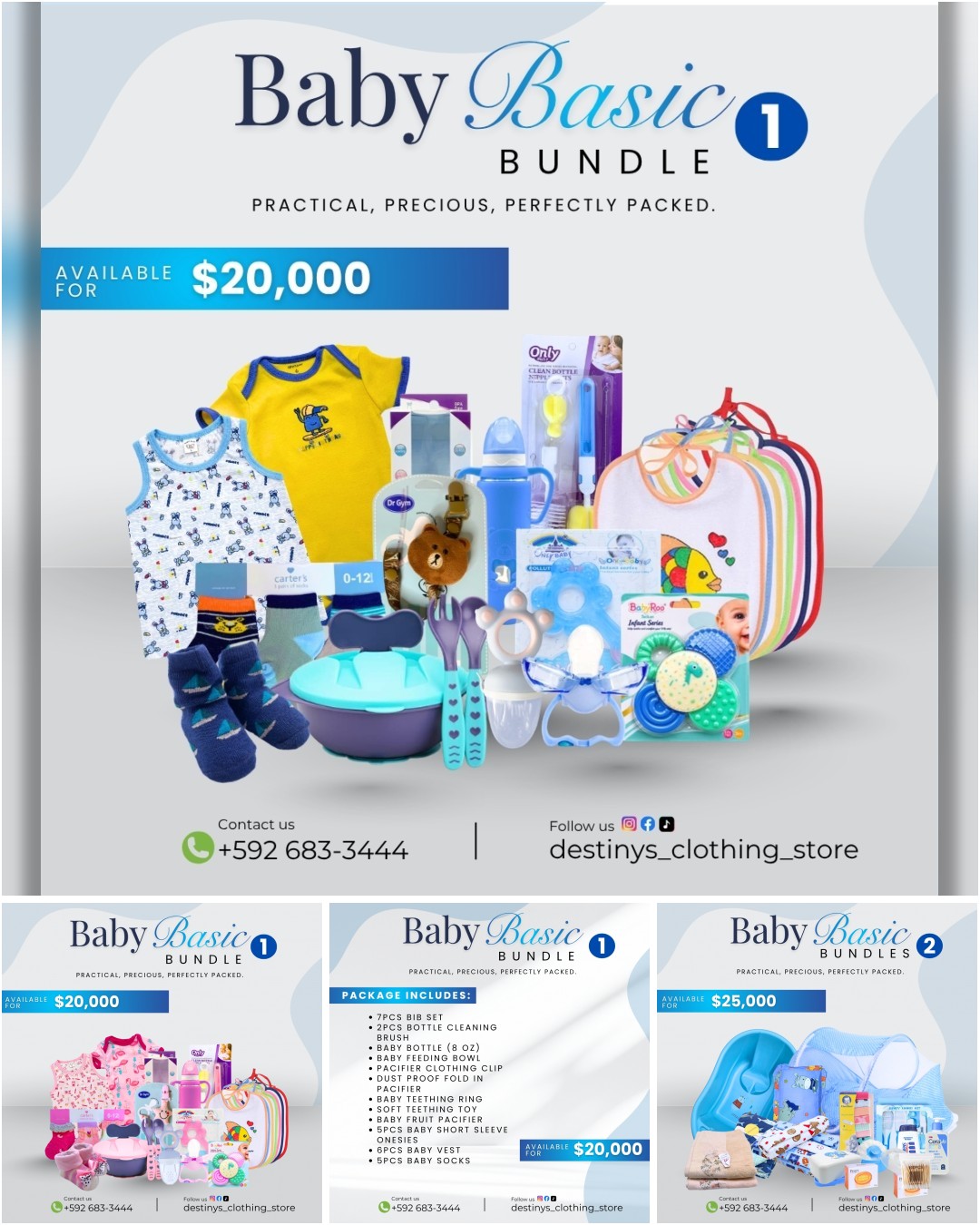 Destiny's Clothing Store Facebook ad: Baby Basic Bundles, Comfort, Cuteness & Essentials in…