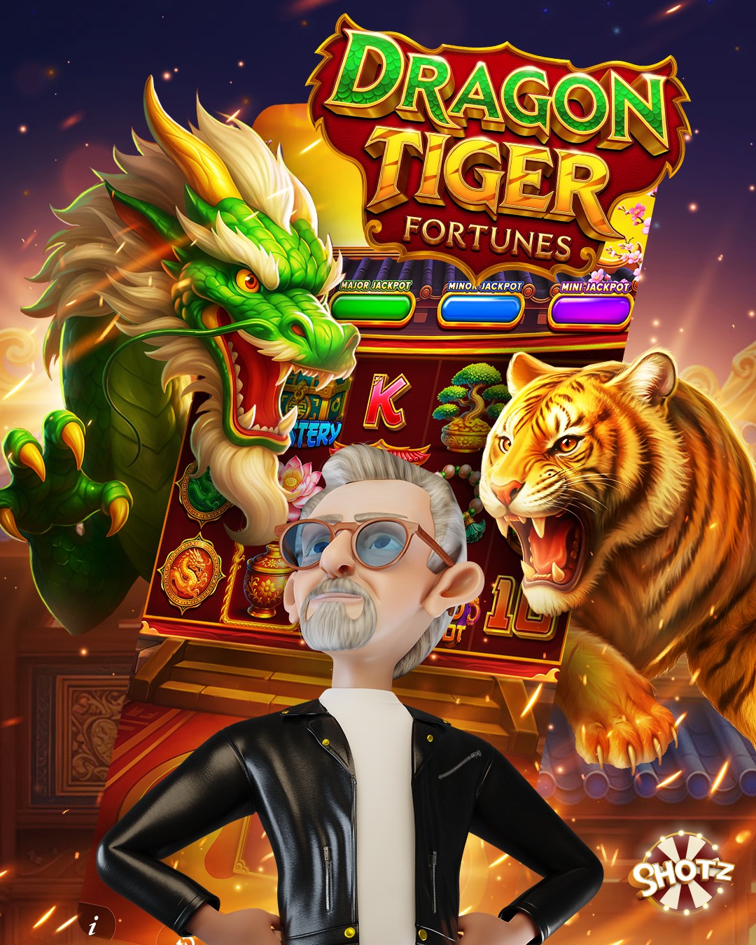 ShotzCasino Facebook ad: Dragon Tiger Fortune!