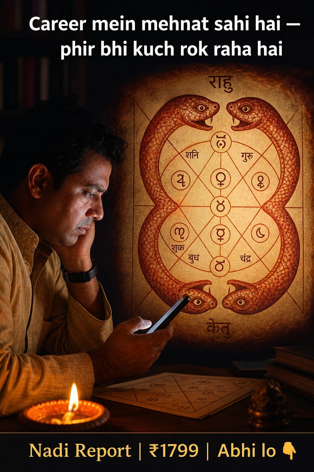 Bhrigu Nandi Nadi Insights Facebook ad: Career mein mehnat sahi hai, phir bhi kuch…
