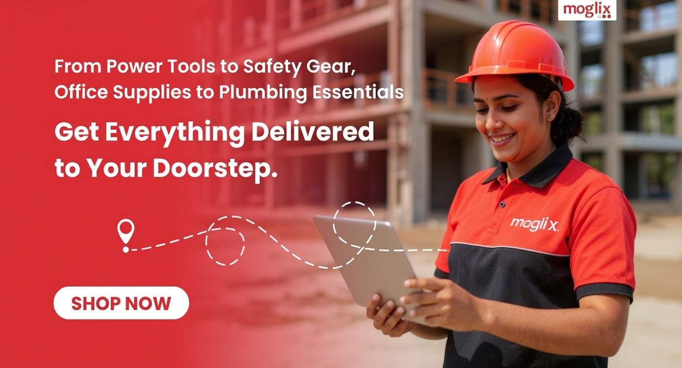 Moglix Facebook ad: Empowering the Builders of Bharat.