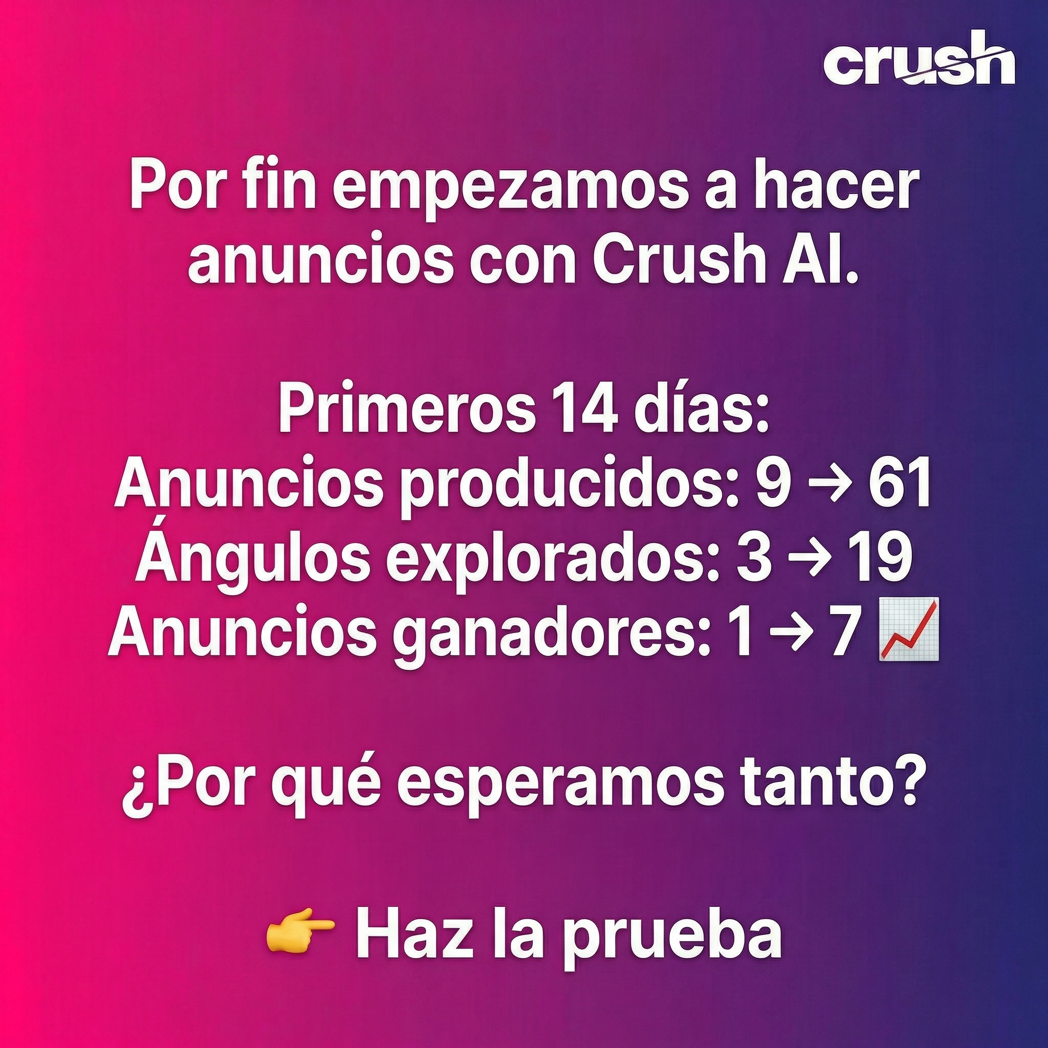 trycrush.ai Facebook ad