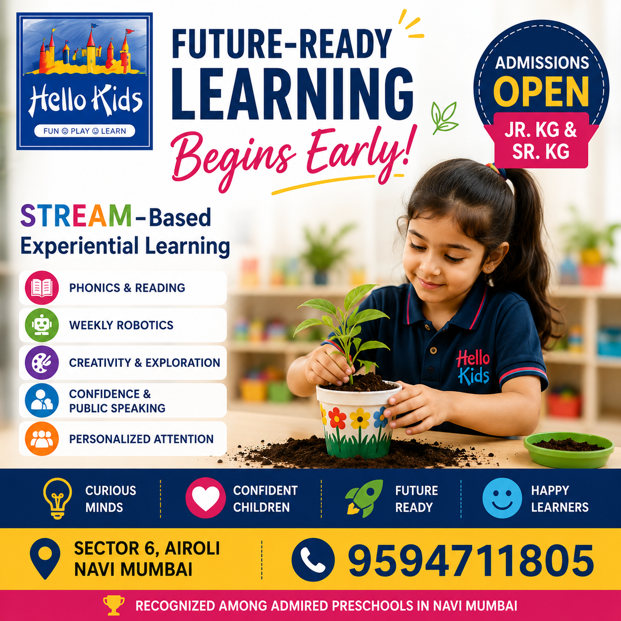 Hello Kids Preschool - Tendertots Facebook ad