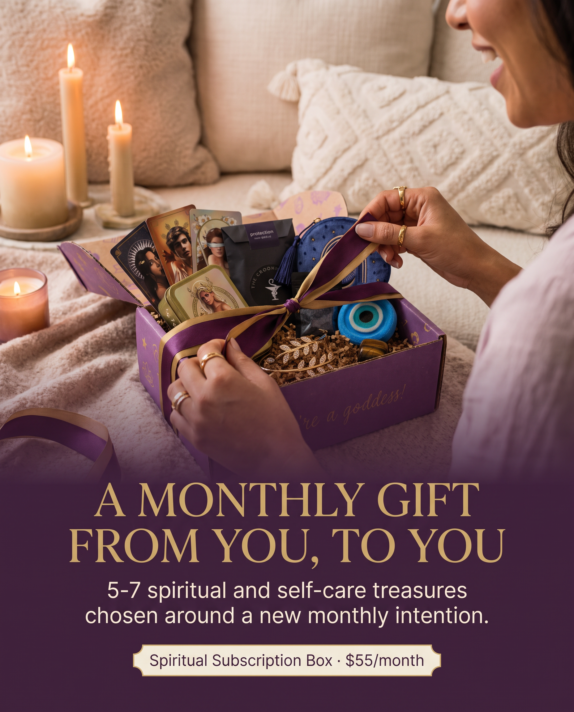 Goddess Provisions Facebook ad: A Gift From You, To You because you deserve it