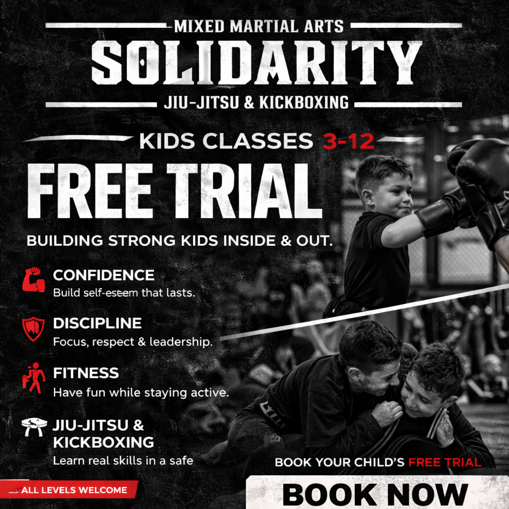 Solidarity MMA - Jiu-Jitsu & Kickboxing Academy Facebook ad: Transform Your Child’s Confidence!