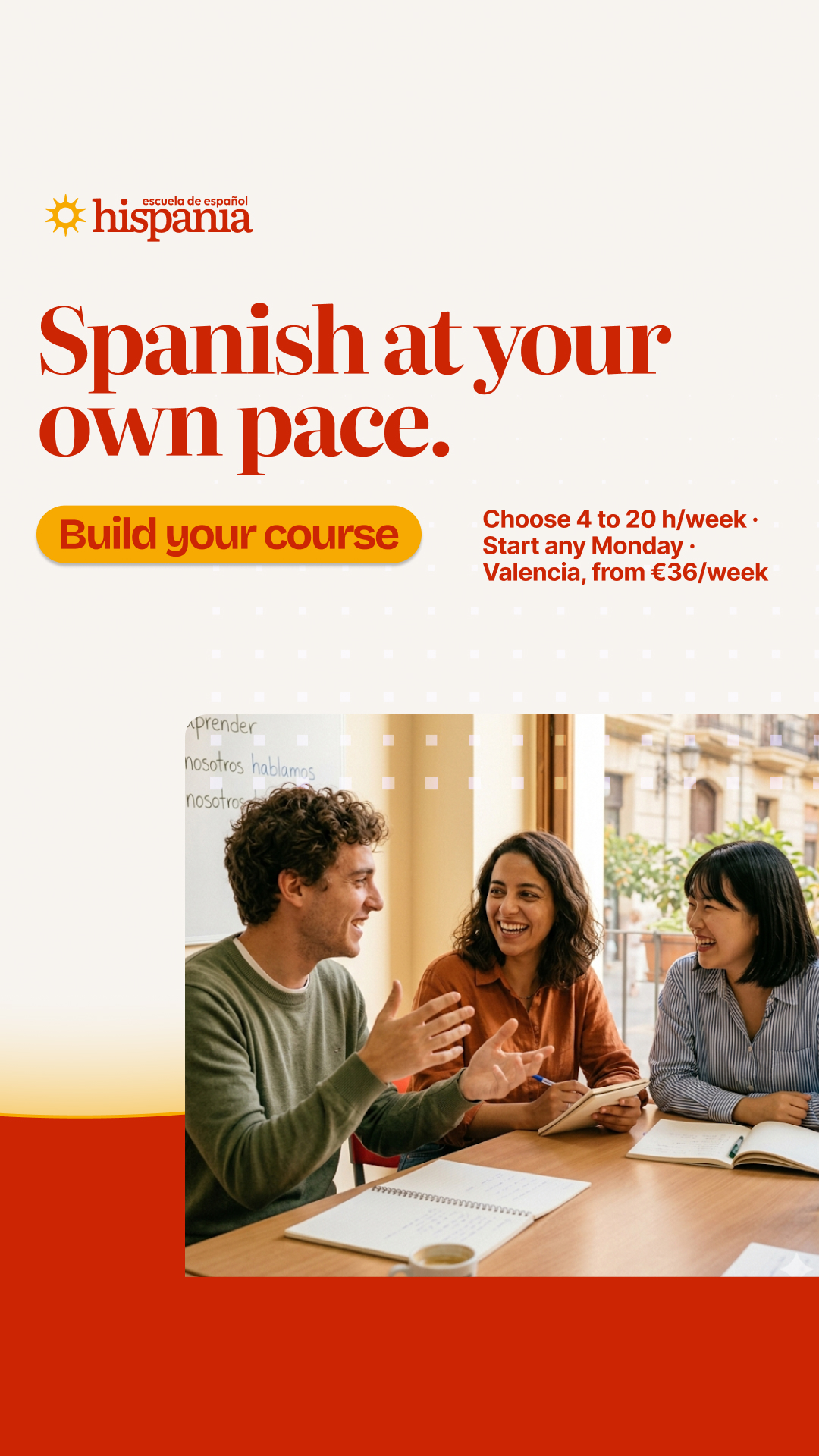 Hispania, escuela de español Facebook ad