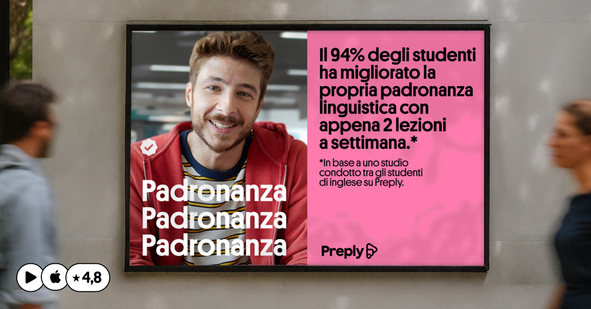 Preply Facebook ad