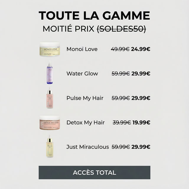 MAYBE PARIS - Soins Capillaires Naturels Facebook ad: 50% de réduction jusqu'à minuit avec le code MAY50