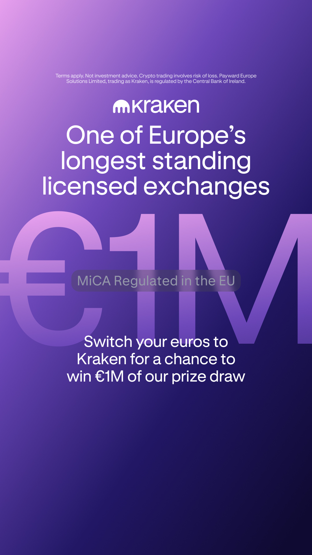Kraken Digital Asset Exchange Facebook ad