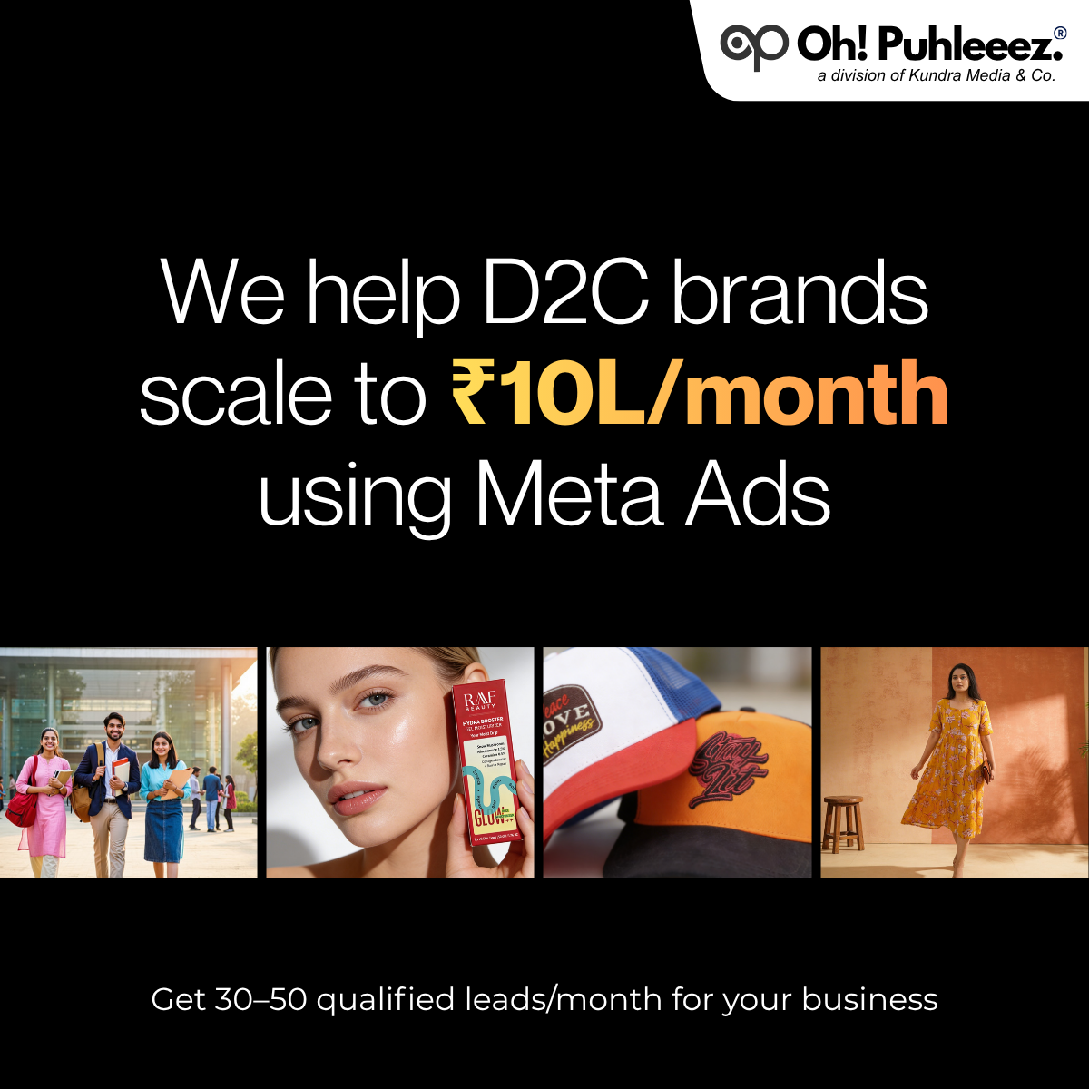 Oh Puhleeez Branding Agency Facebook ad: If you’re a business owner spending on ads…