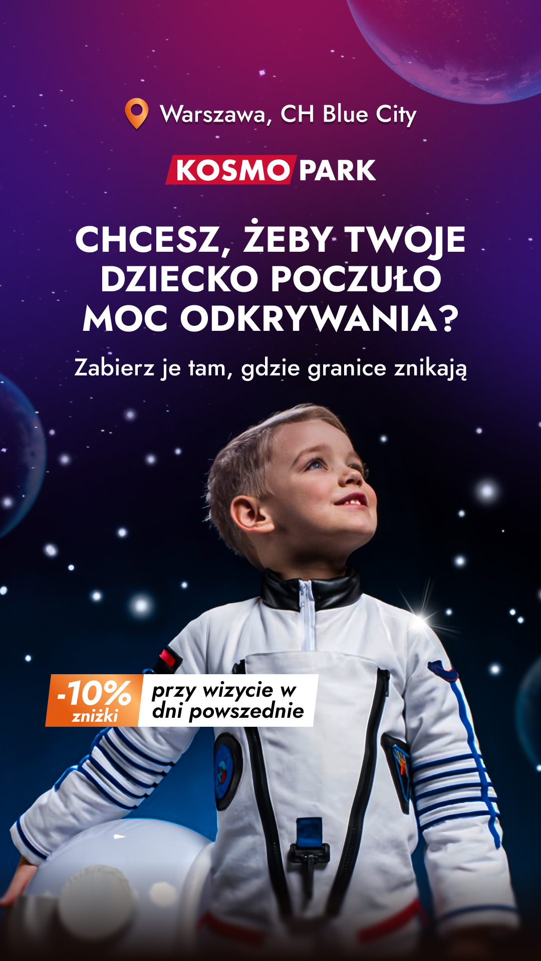 Kosmopark - interaktywna wystawa kosmosu dla całej rodziny Facebook ad from Apr 28, 2026
