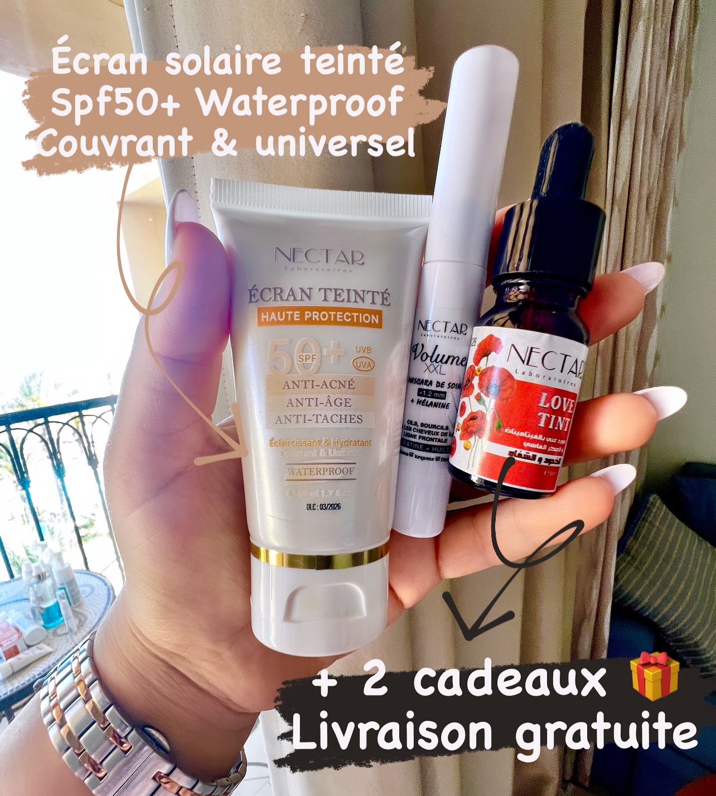 Laboratoires Nectar - Produits cosmétiques Facebook ad: الواقي الشمسي الأول في تونس الذي يتماشى مع…