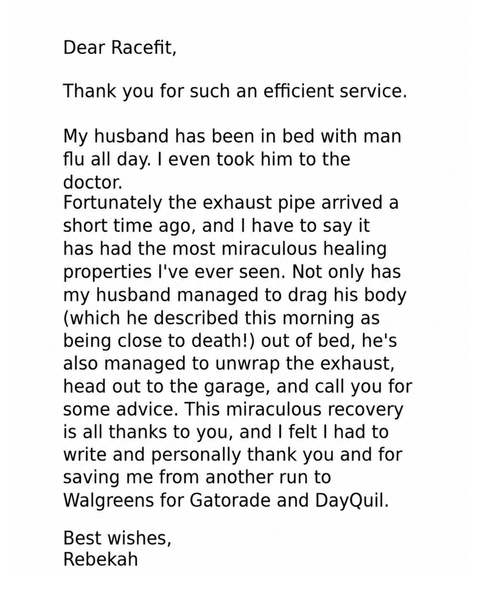 Racefit Facebook ad: The healing power of titanium.