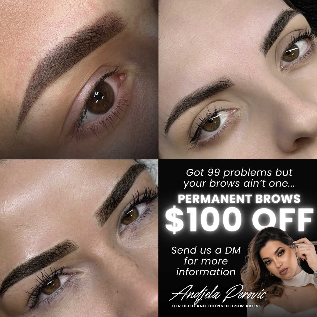Brows_by_angie_ Facebook ad: $100 OFF Permanent Brows!