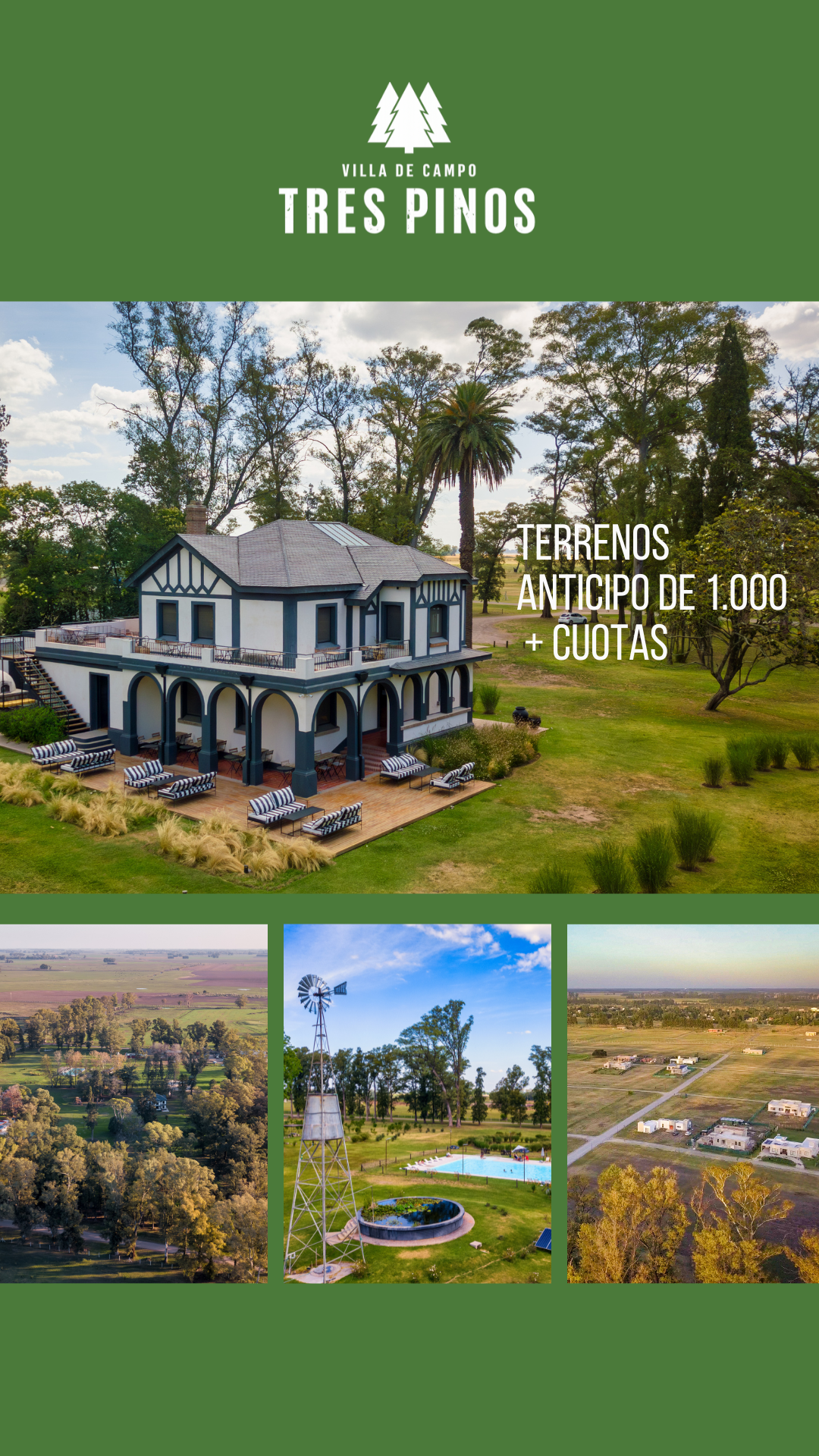 Tres Pinos Villa de Campo Facebook ad