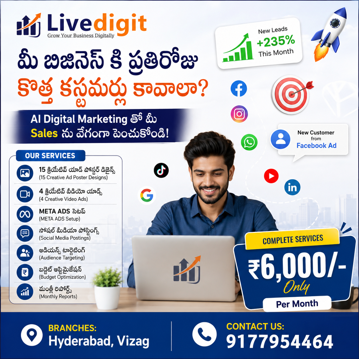 Livedigit Facebook ad: Turn Clicks into Customers with Meta Ads