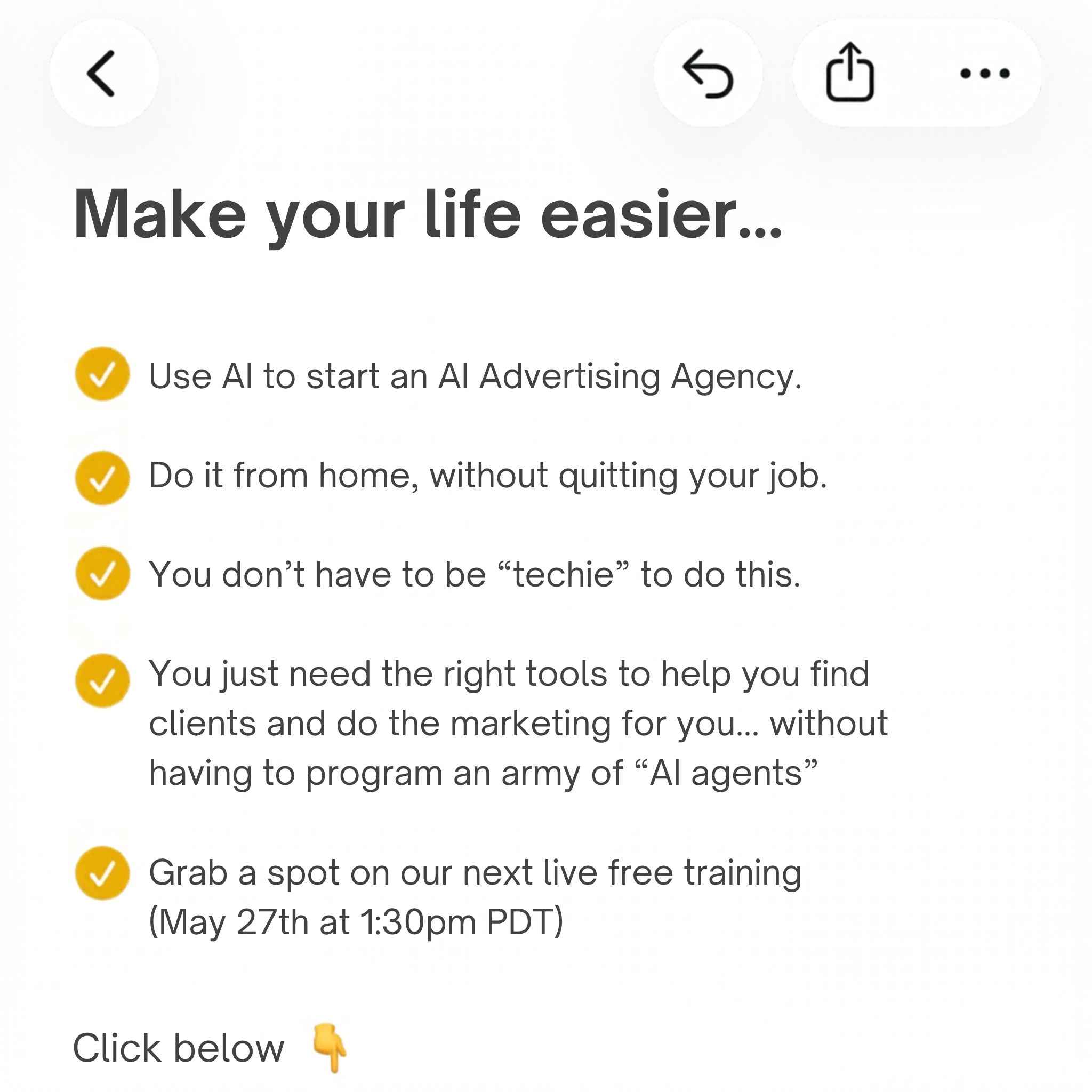 Atena Pegler Facebook ad: How To Monetize AI In 2026