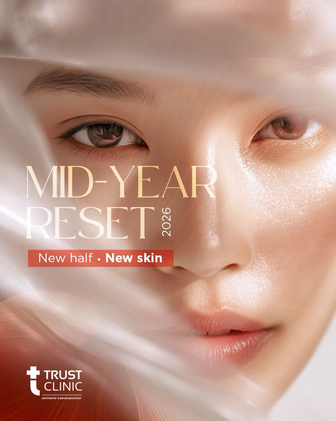 Trust Aesthetic & Regenerative Clinic Facebook ad: Halfway through the year.