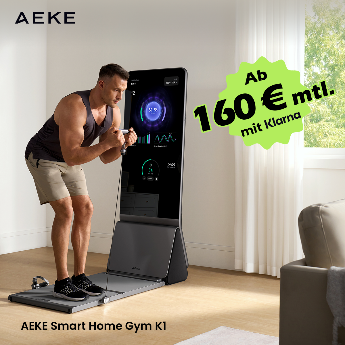AEKE EU Facebook ad: Smartes Krafttraining für moderne Fitnessstudios