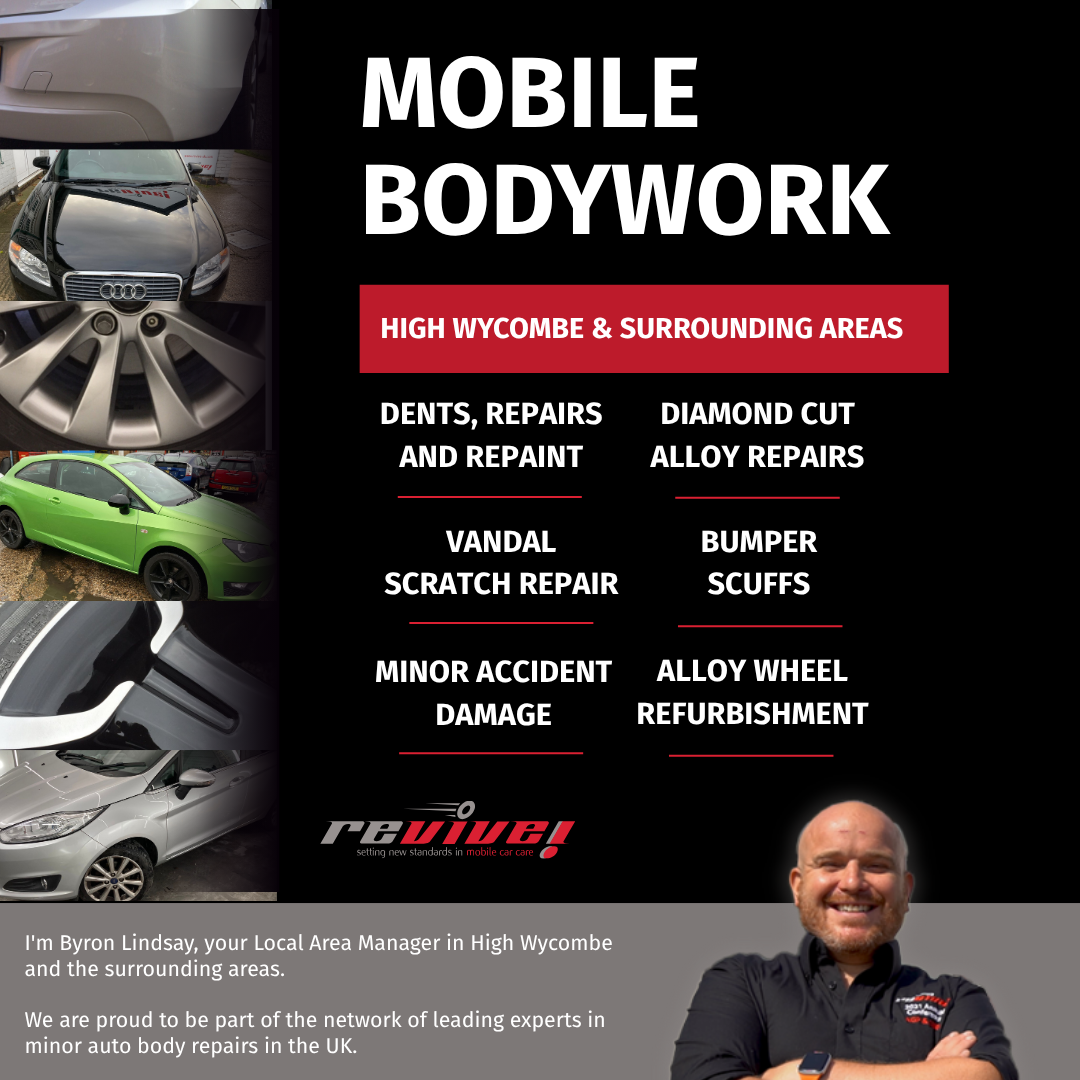 Revive High Wycombe Ltd Facebook ad: Mobile Bodywork and Alloy Wheel Repair