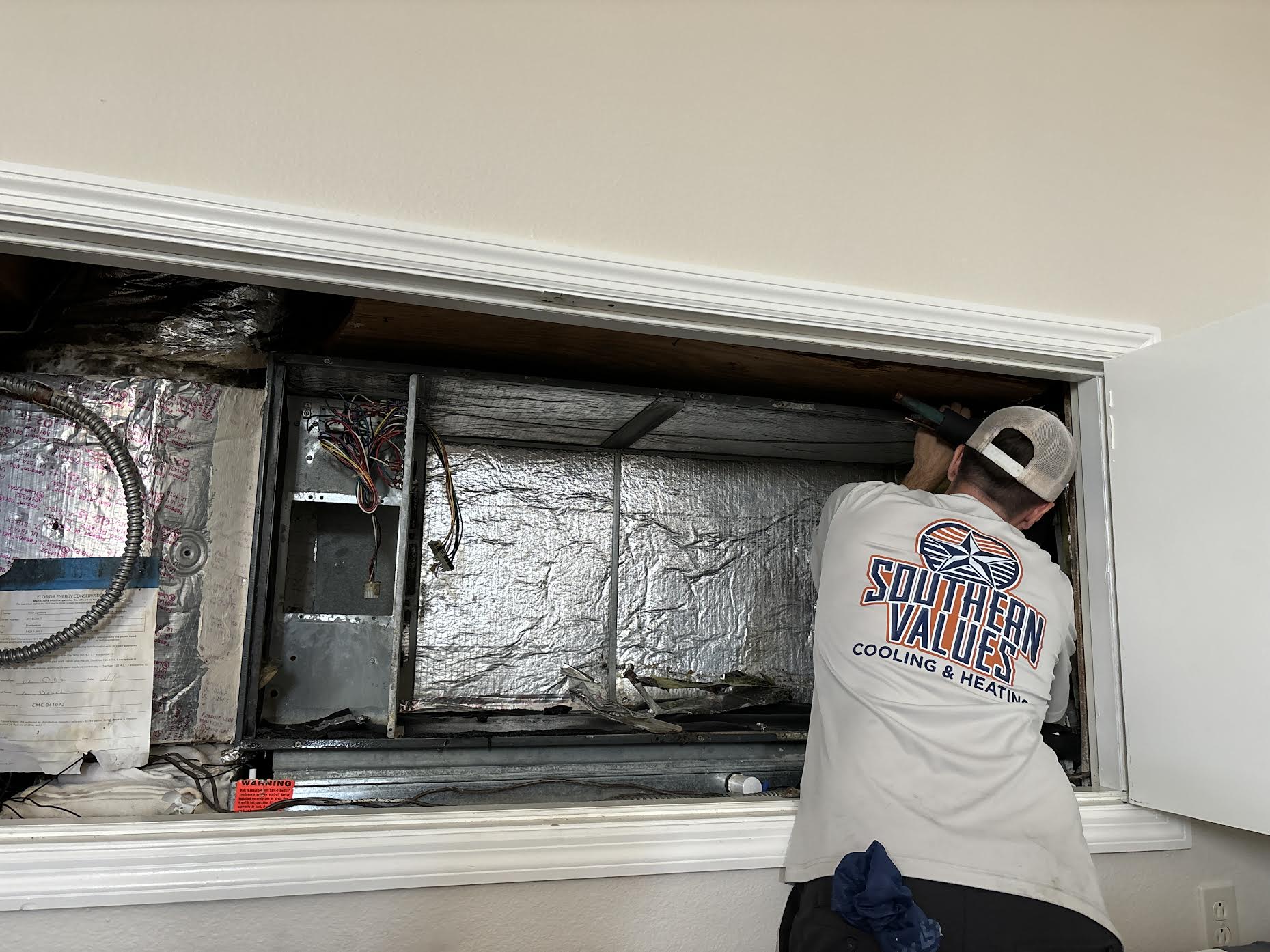 Southern Values Cooling and Heating Facebook ad