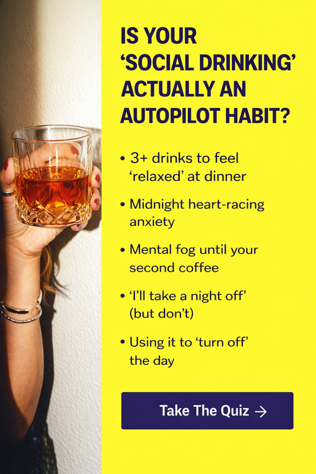 Hypnosis to Stop Drinking Facebook ad