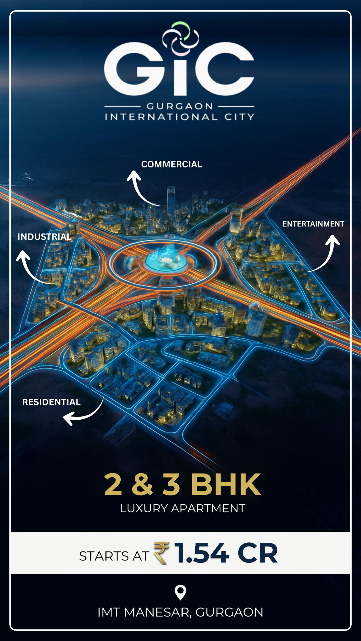 GIC - Gurgaon Internation City Facebook ad: A place that feels right from the moment…