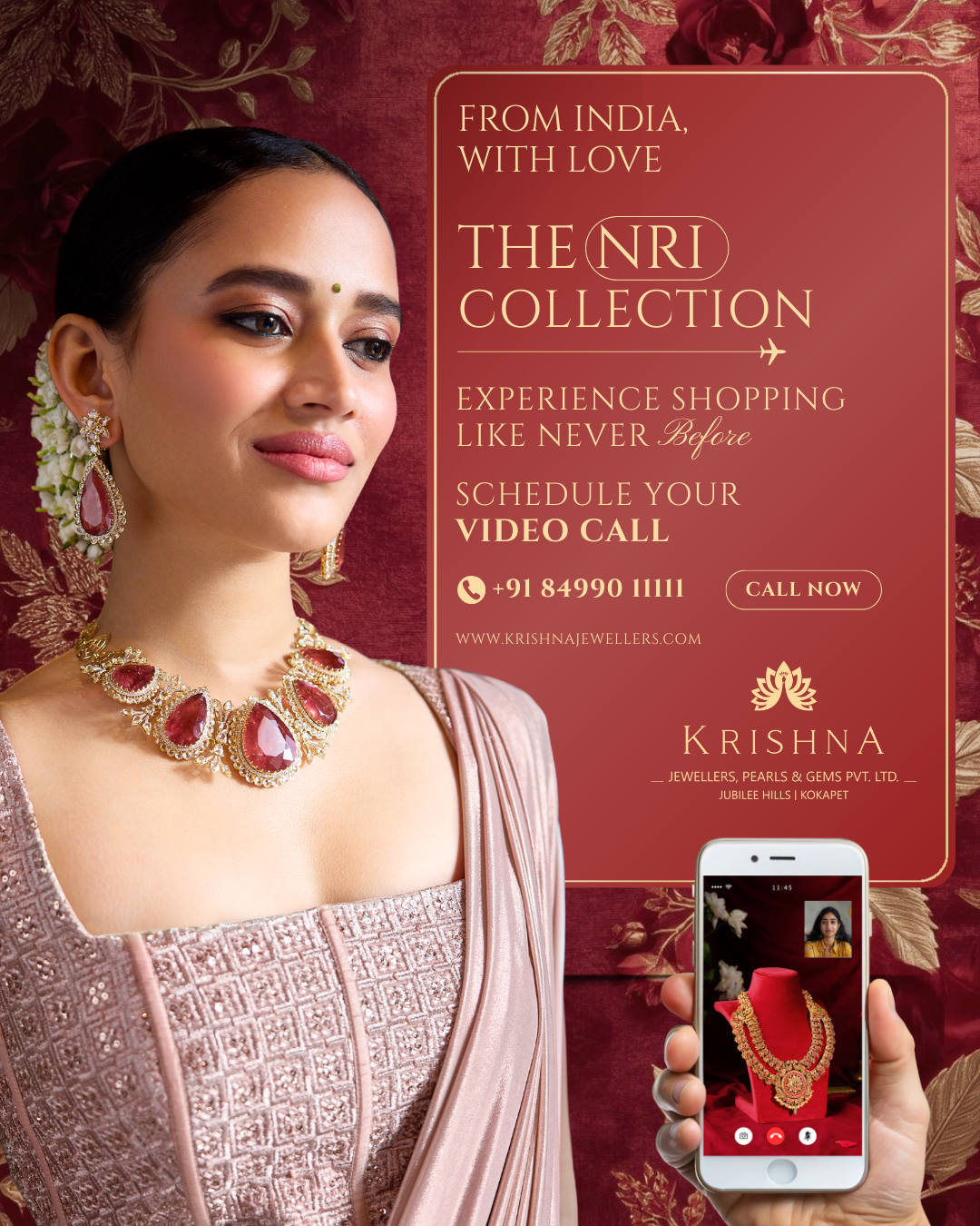 Krishna Jewellers, Pearls & Gems Facebook ad