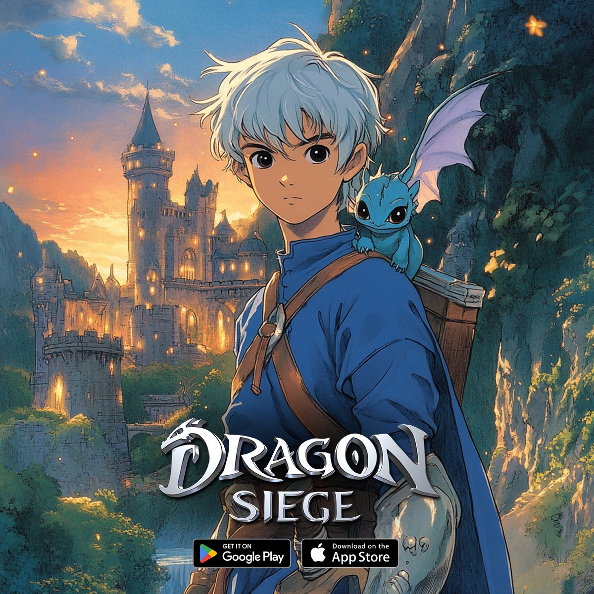 Dragon Siege Facebook ad: KNIGHTS of DRAGONSIEGE in your hands!