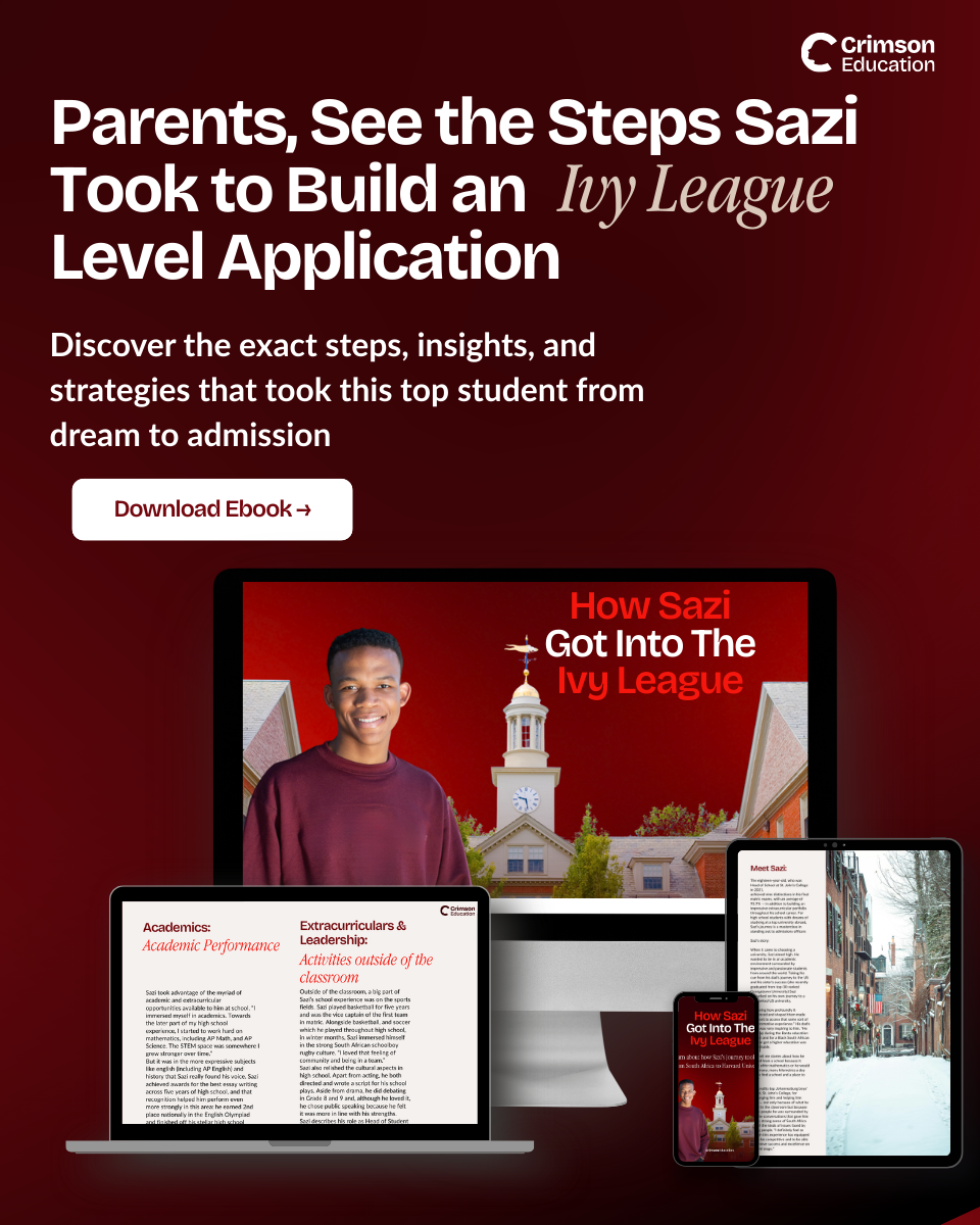 Crimson Education Facebook ad