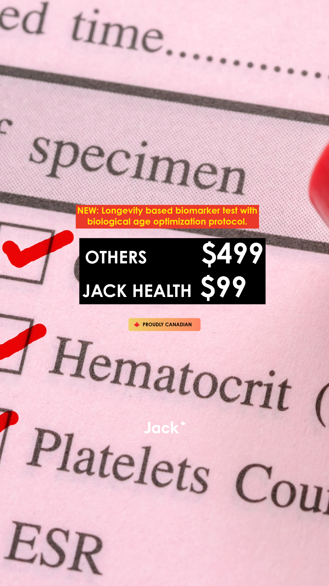 Jack Health Facebook ad