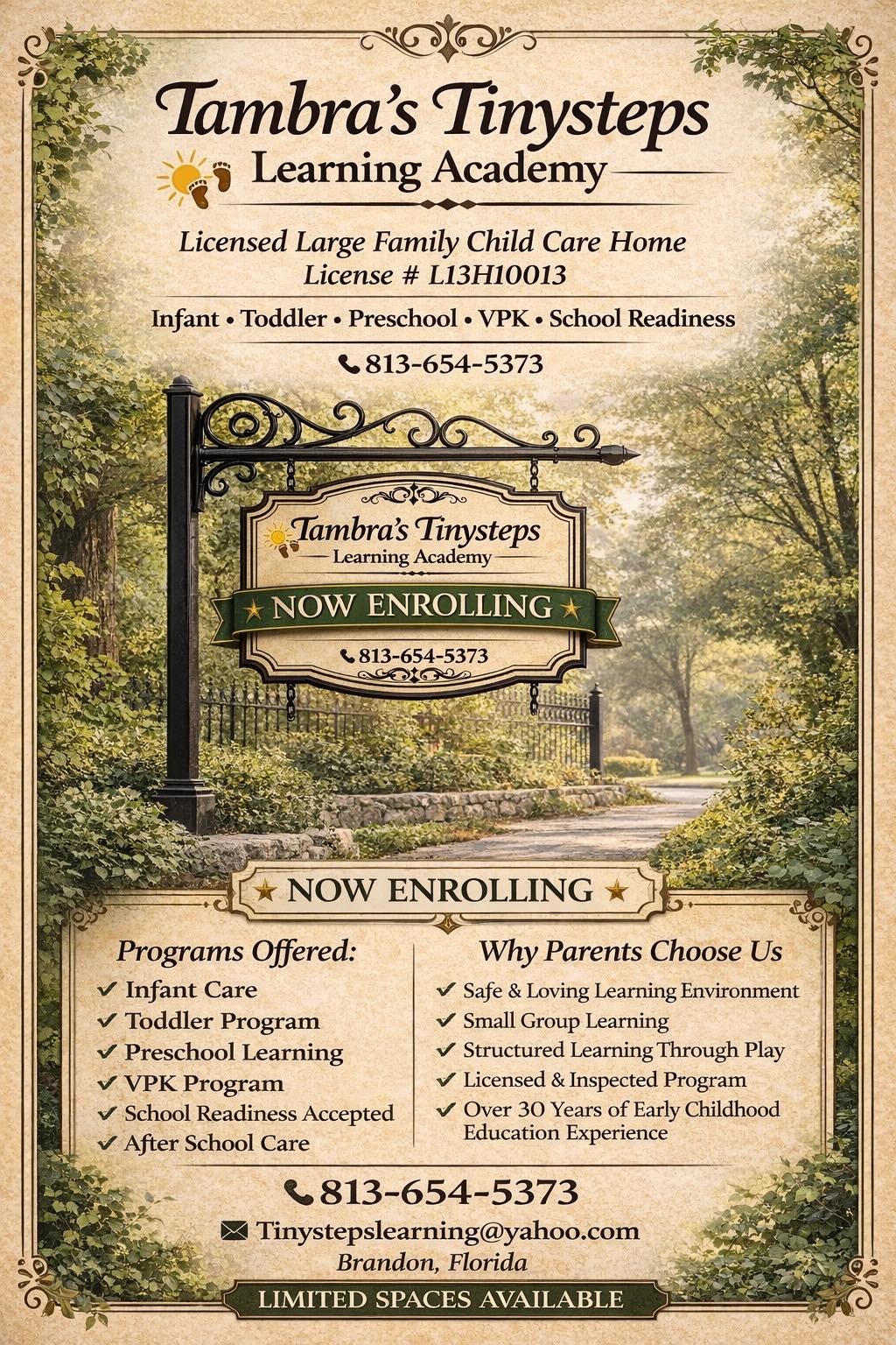 Tambras Tinysteps Learning Academy LLC Facebook ad: Tambras Tinysteps Learning Academy LLC