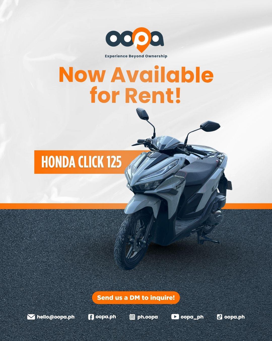 OOPA self drive car rentals Facebook ad